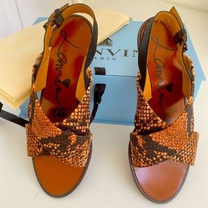 Snake Skin LANVIN SANDAL, Size 37. Almost brand new!